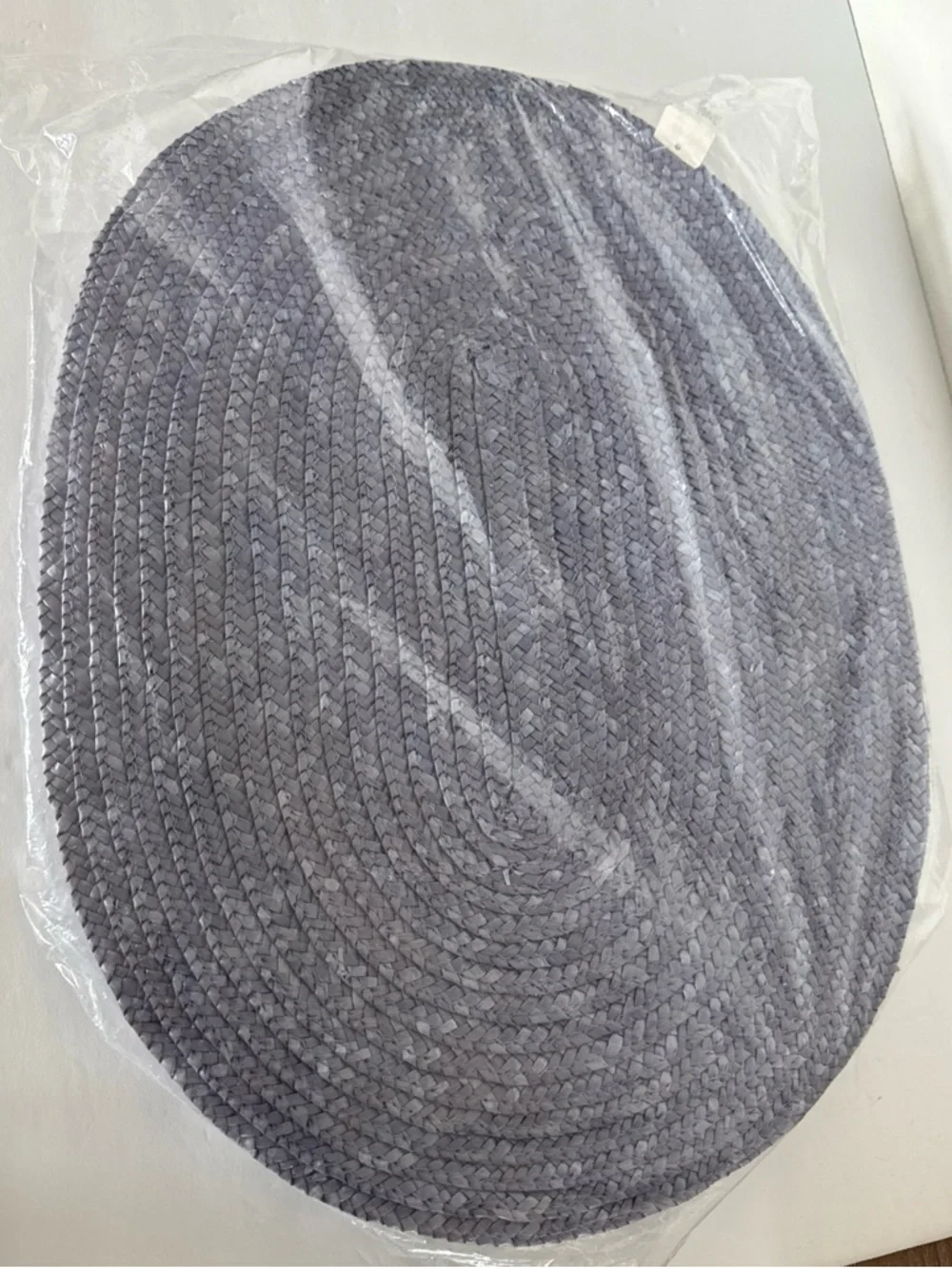 Crate & Barrel Wheatstraw French Blue Placemats Set of 6 Reversible